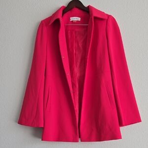 Calvin Klein Pink Work Corporate Blazer With Flare Sleeves And Snap Buttons